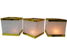 GW Handels UG 10 Stück Wasserlaterne Schwimmlaterne Schwimmkerzen Lampion Laterne Teelicht Kerze Windlicht Weiß Schwimmlicht Outdoor Deko