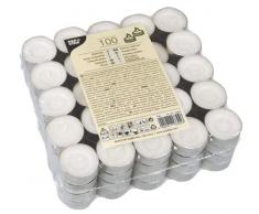 PAPSTAR Teelichter, Durchmesser: 38 mm, weiß, Sie erhalten 1 Packung, Packungsinhalt: 100 Stück
