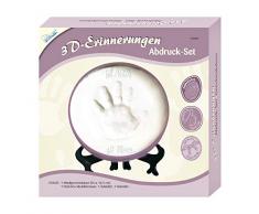 MAMMUT 129017 - 3D Erinnerungen Abdruck-Set Geschenkdose, Komplettset mit Metallgeschenkdose, 1 Päckchen Modelliermasse, 1 Aufsteller und 1 Holzroller, Kreativset für junge Eltern