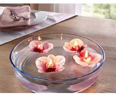 4er Set Schwimmkerze “Orchidee” Wachskerze Kerze Echtwachskerze