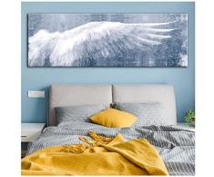 Engelsflügel Vintage Wand Poster Und Weiße Wandkunst Leinwand Gemälde Flügel Pop Art Wandbild Für Wohnzimmer 60x120 cm Kein Rahmen