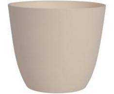 Übertopf PURE rund aus Kunststoff, Farbe:creme;Durchmesser:13 cm
