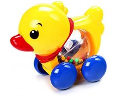 FAIRZOO Baby Rassel Ente Seil, Tier Rassel, Baby Kleinkind Spielzeug, Rassel Spielzeug Musik Handglocke für Kinder