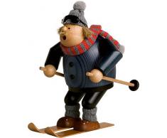 KWO Olbernhau 21650 Räuchermännchen Abfahrtsläufer, 20 cm