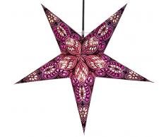 Papierstern Menor violett-natur / Leuchten & Sterne