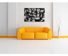New York City Format: 120x80 cm auf Leinwand, XXL riesige Bilder fertig gerahmt mit Keilrahmen, Kunstdruck auf Wandbild mit Rahmen, günstiger als Gemälde oder Ölbild, kein Poster oder Plakat
