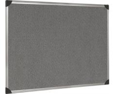 5 Star Premier Pinnwand mit Halterung und Aluminiumrahmen 900x600mm grau