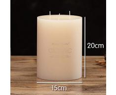 XIAOTAIZINAI Weiße Paraffinkerzen Europäische Klassische weiße Zylinderkerze Rauchlose Kerze Romantische Geburtstagsfeierkerze FF80F-B