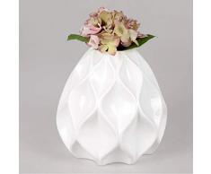 formano Deko Vase RAUTENRELIEF konisch rund H. 28cm D. 26cm weiß Keramik