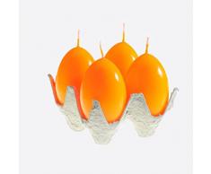 Eierkerze 6cm 4er orange