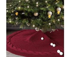 pegtopone Weihnachtsbaum Decke, Weihnachtsbaum Rock Dekoration Weihnachtsbaumdecke Rund Weihnachtsbaum Röcke Weihnachtsschmuck, Gestrickter Wollrock Für Weihnachtsbaum120cm