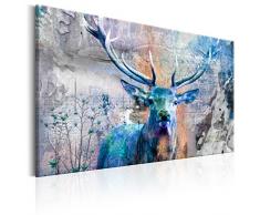 murando - Bilder Hirsch 120x80 cm - Leinwandbilder - Fertig Aufgespannt - Vlies Leinwand - 1 Teilig - Wandbilder XXL - Kunstdrucke - Wandbild - Tiere Abstrakt a g-C-0060-b-d