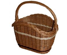 Korb Einkaufskorb Weide Weidenkorb verschiedene Varianten zur Auswahl (KZA151 - Korb, bucklig, rechteckiger Boden)