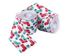 Monsterzeug Toilettenpapier Weihnachtsstrumpf, 2er Set, Bedrucktes Klopapier mit Weihnachtsmotiv, Lustiges Weihnachtsgeschenk