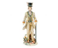 Goebel Fitz and Floyd Hasenherr mit Zylinder, Hasen Figur, Dekofigur, Porzellan, Bunt, 50 cm, 51050011