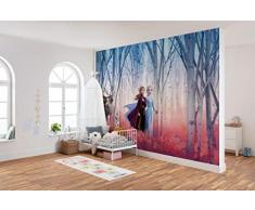 Disney Fototapete von Komar FROZEN FRIENDS FOREVER - Größe 368 x 254 cm (Breite x Höhe), Anna, Elsa, Frozen 2, Eiskönigin, Tapete, Wandgestaltung, Kinderzimmer, Dekoration - 8-4102