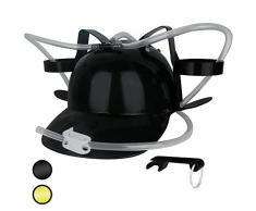 Nobly Hochwertiger Trinkhelm Bierhelm mit Schlauch und Flaschenöffner als Schlüsselanhänger für Männer und Frauen in Schwarz