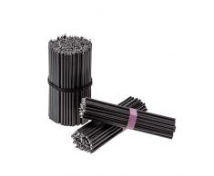 Danilovo Kloster Bienenwachs Kerzen Schwarze, Ritualkerzen, Altarkerzen Kirche Orthodoxe, Höhe: 20.5 cm - N60 (100 Stück - 667g.)