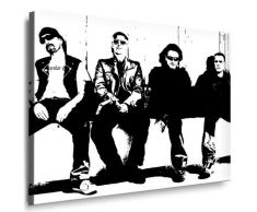 Kunstdruck U2 - Bono Leinwand Bild 100x70cm k. Poster ! Bild fertig auf Keilrahmen ! Pop Art Gemälde Kunstdrucke, Wandbilder, Bilder zur Dekoration - Deko. Musik Stars Kunstdrucke