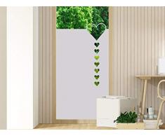 GRAZDesign Milchglasfolie - Sichtschutzfolie Fenster - Glasdekorfolie Fensterfolie Blickdicht für Badezimmer Duschkabine/Motiv: Herzen - Liebe / 100x80cm Breite x Höhe