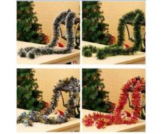 Hava Kolari 4 STK Lametta Metallische Vorhänge Weihnachten Weihnachtsgirlande Christbaumschmuck Glänzend Folie Vorhang Metallic Tinsel Vorhänge (C)