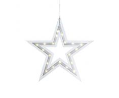 KVILLE Deko-Stern Acryl transparent/weiß