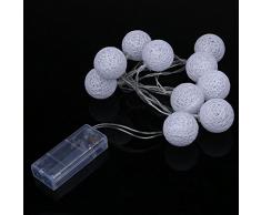 Christbaumkugeln 1.3M 10LED Cotton Kugel Schnur Licht Partei Hochzeit Weihnachtsdekor Lichter, QHJ Weihnachtsschmuck Baum Dekorative Kugeln Urlaub Party Supply Home Festival Dekore (Mehrfarbig)
