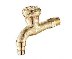 pyongjie Wasserhahn Geschnitzte Wandhalterung Zink goldene Wasserwand kleine Wasserhähne dekorative Garten Wasserhahn Lange Waschmaschine Wasserhahn Basinbibcock