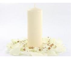 PARTY STORE- Packung mit 6 Zylinderkerzen, elfenbeinfarben, SKKMAT-079D-OP