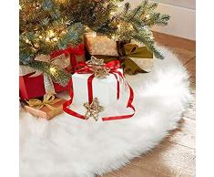 Weihnachtsbaum Rock, Au-Link Plüsch Weiß Baum Röcke Decke Weißer Fell Christbaumständer 90CM/36Inch