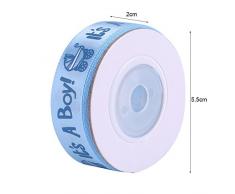 Satinband mit AufschriftIt is a Boy/Girl, 10 m, Blau/Rosa blau