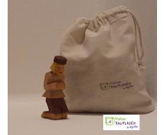 Hirte kniend mit Hut von Lotte Sievers-Hahn Krippenfigur mit Baumwollbeutel
