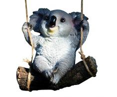 BGY Home Ornament Haus Dekoration Landschaftsbild Cartoon Figur Tier Niedlich Büro Requisiten Kunstharz Handwerk Statue Zubehör Garten Schaukel Koala (2), Wie abgebildet, 1