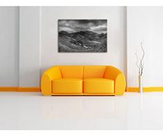 eine Berg Farm in Asien Kunst Kohle Effekt, Format: 120x80 auf Leinwand, XXL riesige Bilder fertig gerahmt mit Keilrahmen, Kunstdruck auf Wandbild mit Rahmen, günstiger als Gemälde oder Ölbild, kein Poster oder Plakat