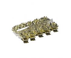 10St. Baumkerzenhalter 4cm gol