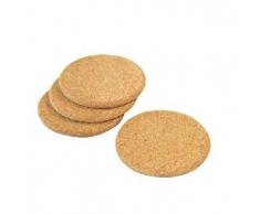 4 massive Kork Glasuntersetzer Korkuntersetzer 10 cm / 1 cm dick