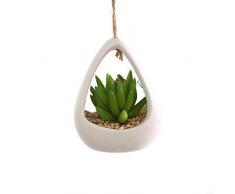 Demarkt Keramik Blumentopf Wandvase – Übertopf Für Zimmerpflanzen, Sukkulenten, Luftpflanzen, Kakteen, Kunstpflanzen und Mehr, Keramik Hängende Flasche