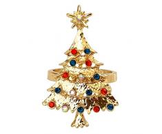 Serviettenring, Weihnachtsbaum Serviettenschnalle Metallserviettenring Hotel Beispielzimmer Tischdekoration Hochzeit Abendessen DIY Dekoration Set Tischserviettenring