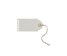 Ginger Ray Elfenbein Strukturierte Gepäck / Geschenkanhänger X 10 Mit Schnur - Vintage-Affäre