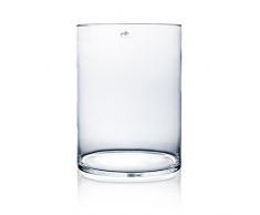 Sandra Rich Glasvase, Dekoglas, Tischvase CYLI zylindrisch rund H. 40cm D. 30cm