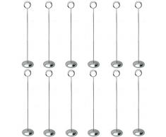 Hohiya Tischnummernhalter, Tischkartenhalter, Ständer für Hochzeiten, 30,5 cm hoch, Silber, 12 Stück