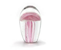 Haus und Deko Glas Kugel Glasfigur Qualle Rosa ca. 11 cm Glaskugel mittel Briefbeschwerer Unikat Handarbeit Traumkugel