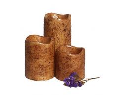 Halloween Deko Licht Fernbedienung wiederaufladbare 3 Stk LED wiederaufladbare Licht Die Kerze Licht LED elektronische Kerzen Moving Wick LED Taper Kerzen - Bernstein gelbe Fenster Kerzen und flammenl