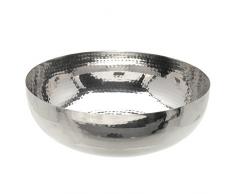 Alu Dekoschale Schale Obstschale Dekoschalen Set Gehämmert Silber Deko Schüssel (Klein)