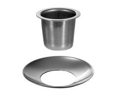 Bütic GmbH Kerzenhalter Konisch Silber 22mm - Optional mit Tropfenfänger - die Perfekte Kerzentülle für Spitzkerzen, Größe:Kerzentülle 25er Set