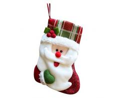 FGJHGH Weihnachtsbaum Hängeparty Baumschmuck Weihnachtsstrumpf Socken Geschenk Bonbontüten Schöne Geschenktüte Für Kinder Kaminbaum, 11X20X15 cm