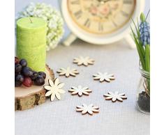 Wurfdeko, Streudeko, Tischdeko-Sets aus Sperrholz - Motiv- und Mengenauswahl, Pack mit:100 Stück, StreuDeko:Blumen 3 cm