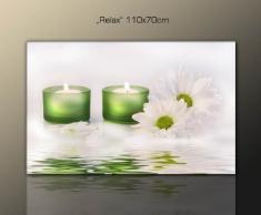 Wandbild auf echter Leinwand gerahmt Feng Shui Spa (relax_110x70cm) Bilder fertig gerahmt mit Keilrahmen riesig. Ausführung Kunstdruck auf Leinwand. Günstig inkl Rahmen