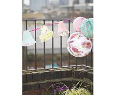 Talking Tables Truly Scrumptious; Papierlaternen mit Blumenmotiv für Teekränzchen, Hochzeiten und Geburtstagspartys, Bunt (3 pro Pack)