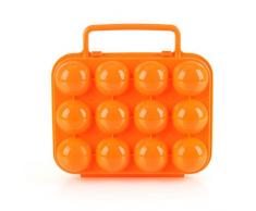BrilliantDay Eier Aufbewahrungsbox Eierbehälter Vorratsdose Fach Multi in Kühlschrank Outdoor Picknick Camping Farbe Zufällig LianLe (Orange, 12 Fach)